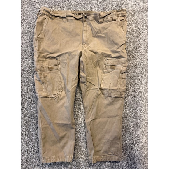 Duluth Trading Flex Fire Hose Relaxed Fit Canvas Cargo Work Pants Mens 48x30 - Picture 1 of 9